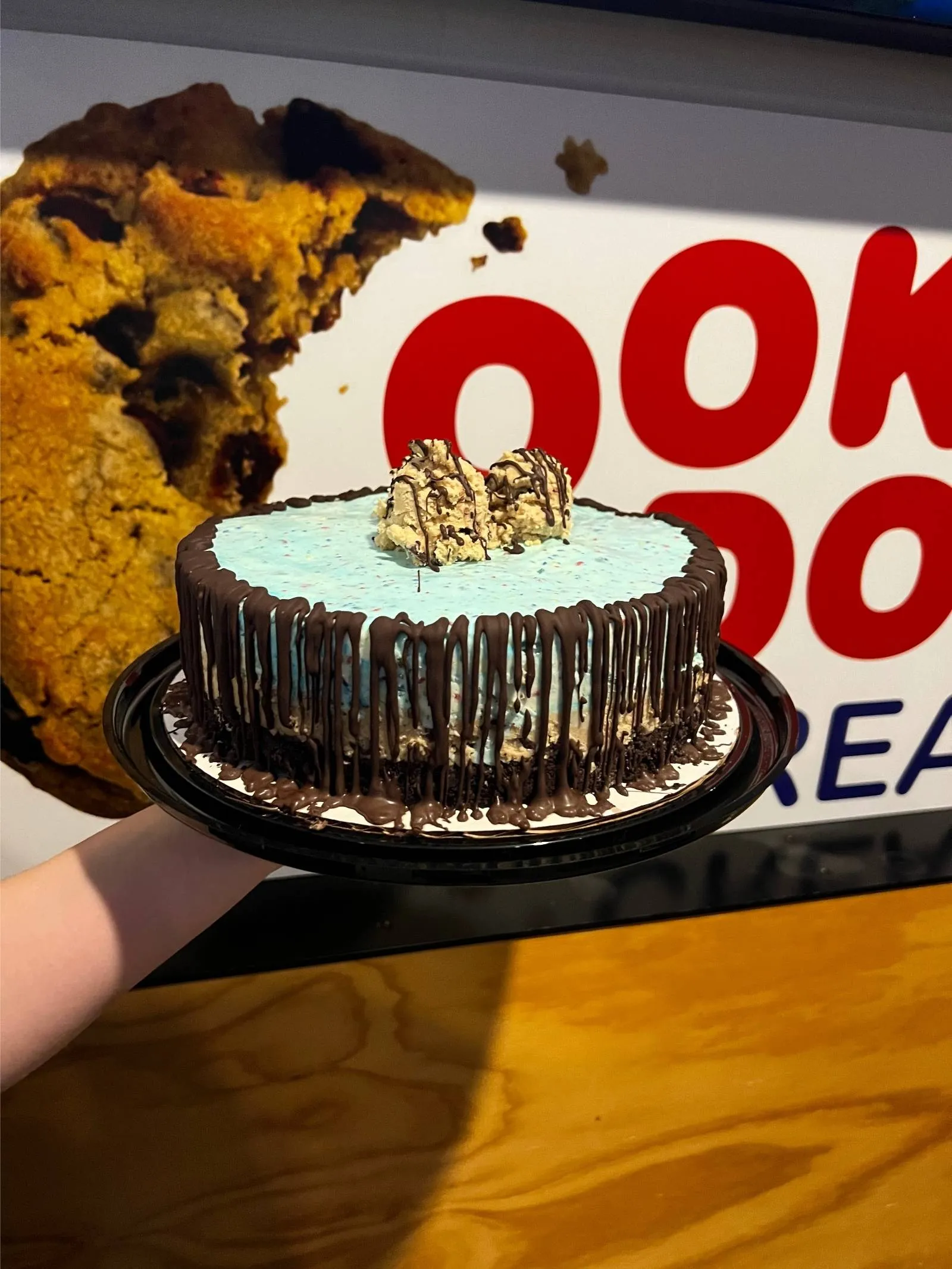 An ice cream cookie dough cake from Cookie Dough Creations
